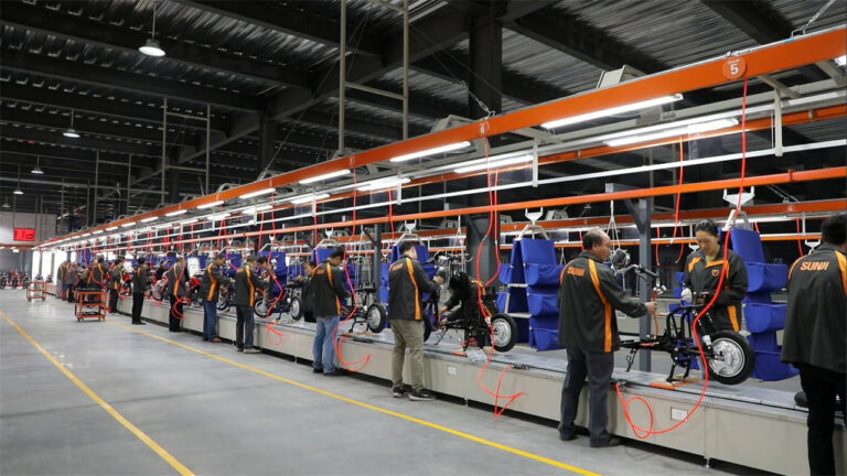 Chinese E-scooter Assembly Line Factory