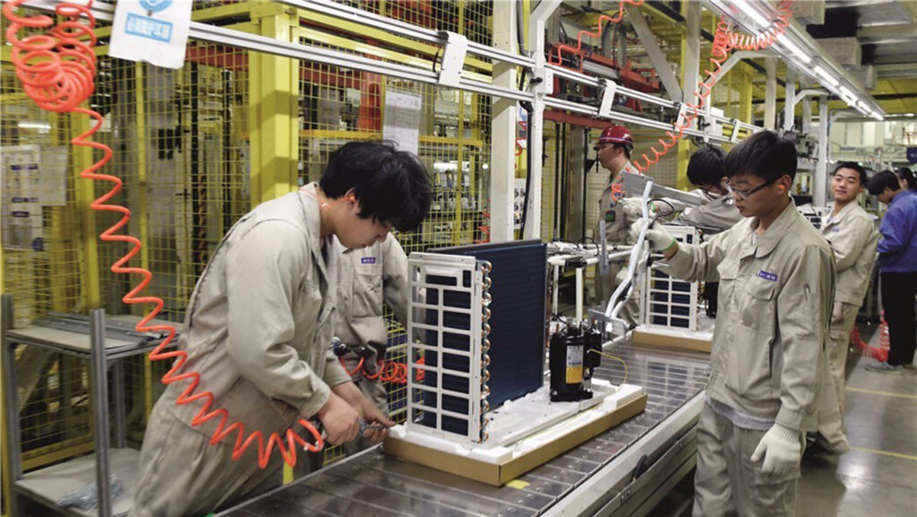 Air Conditioner Assembly Line Characters